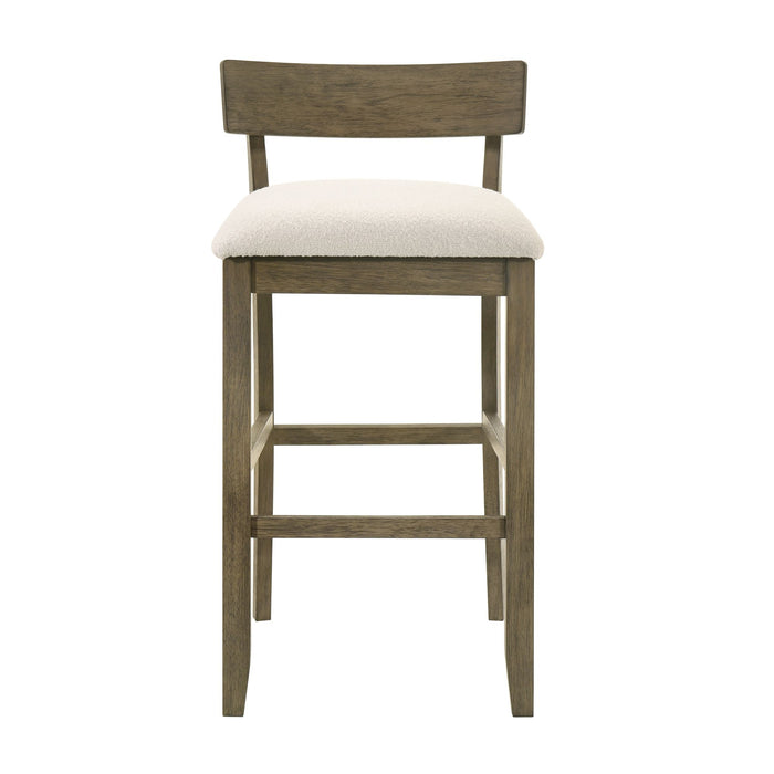 Merie - Modern Transitional Wood Bar Height Kitchen Bar Stool - Simple Home Plus
