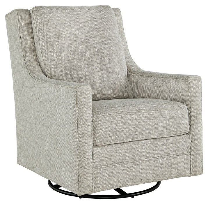 Kambria - Fog - Swivel Glider Accent Chair - Simple Home Plus