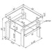 Dyer - 1-Shelf Rectangular Glass Top Table - Simple Home Plus