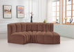 Arc - Faux Leather 3 Piece Modular L-Shaped Sofa - Simple Home Plus