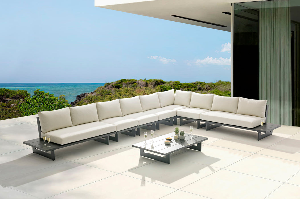 Maldives - 7 Piece Water Resistant Outdoor Patio Modular Sectional With Gray Base - Simple Home Plus