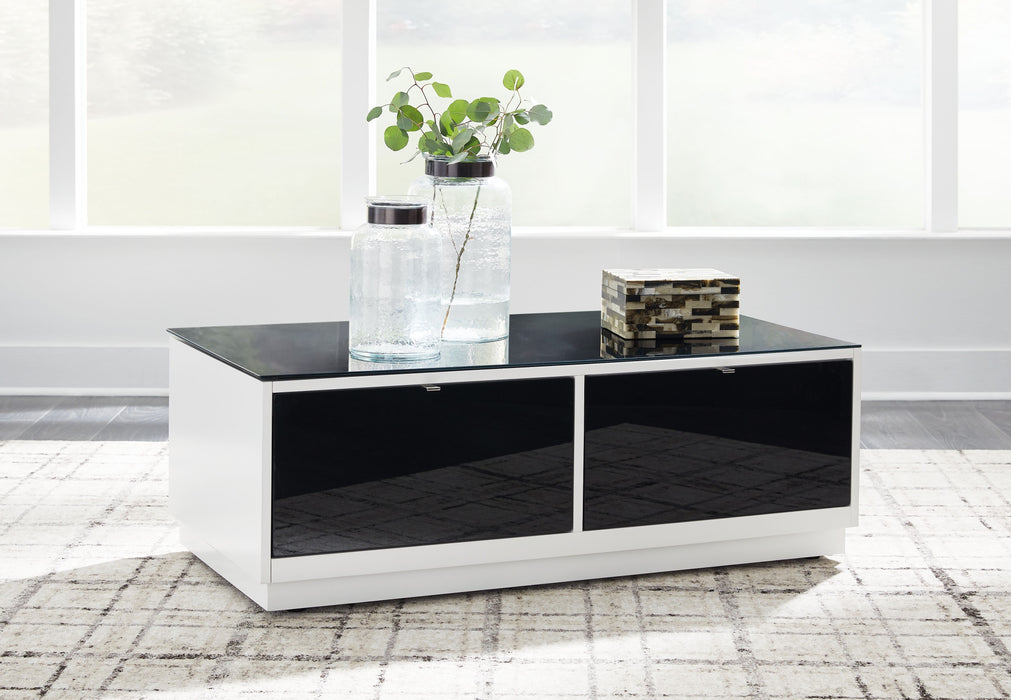 Gardoni - White / Black - Rectangular Cocktail Table - Simple Home Plus