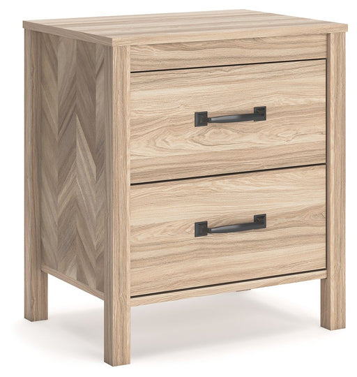 Battelle - Tan - Two Drawer Night Stand - Simple Home Plus