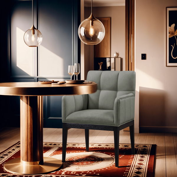 Adrian - Dining Arm Chair (Set of 2) - Black Legs