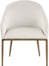 Ferro - Upholstered Dining Arm Chair With Brushed Gold Legs - Simple Home Plus