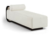 Zephyr - Linen Textured Fabric Upholstered Chaise - Painted Black Base - Simple Home Plus