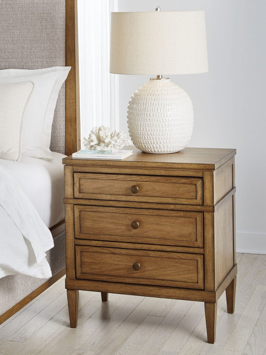Sharlance - Brown - Three Drawer Night Stand - Simple Home Plus