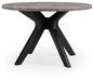 Glinari - Taupe / Black - Round Dining Room Table - Simple Home Plus