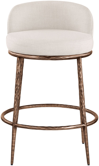Ferro - Upholstered Counter Stool With Brushed Bronze Base - Simple Home Plus