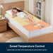 Microfiber Zoned - Twin Long Heated Mattress Pad - White - Simple Home Plus