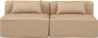 Cube - Modular 2 Piece Armless Sofa - Tan - Simple Home Plus