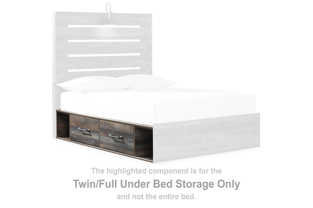 Drystan - Twin/Full Under Bed Storage - Brown / Beige - Simple Home Plus