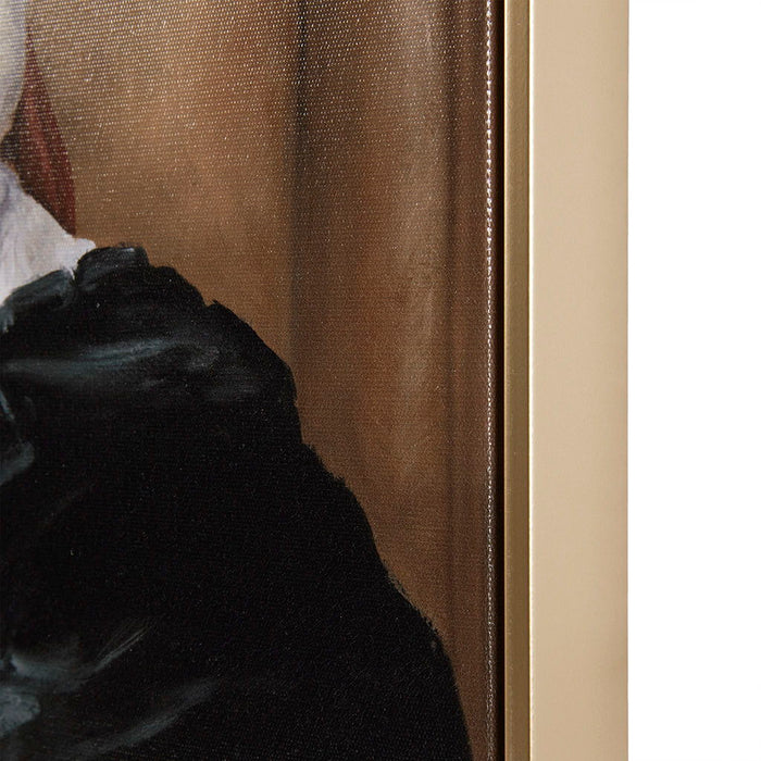 Pet Portrait - Captain's Guard Pug Framed Canvas Wall Art - Multi - Simple Home Plus