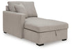 ModMax Luxe - LAF Corner Chaise With Storage - Flint - Simple Home Plus