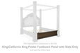 Maylee - King/California King Poster Footboard Panel With Slats - Dark Brown - Simple Home Plus