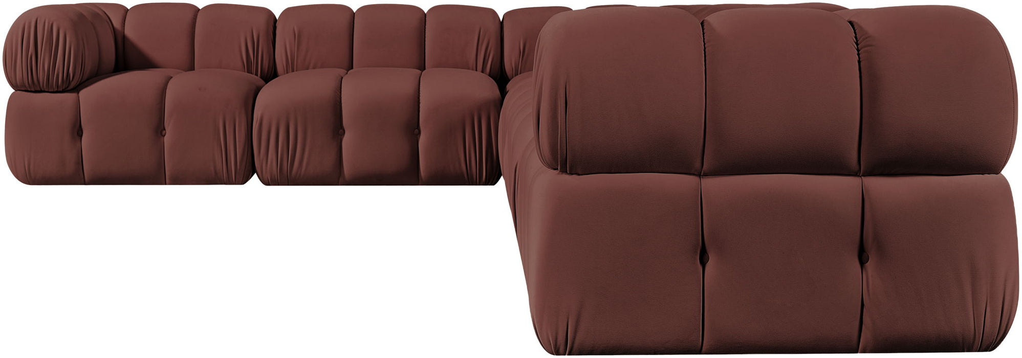 Orin - L-Shaped Velvet 6 Piece Modular Sectional