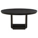 Leandro - 7 Piece Round Dining Table Set - Burnished Black - Simple Home Plus