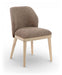 Valeo - Linen Textured Fabric Upholstered Dining Chair (Set of 2) - Painted Natural Base - Simple Home Plus