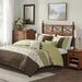 Serene - California King Embroidered Piece Comforter (Set of 7) - Green - Simple Home Plus