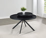 Briggs - Round Marble Printed Glass Top Coffee Table - Simple Home Plus