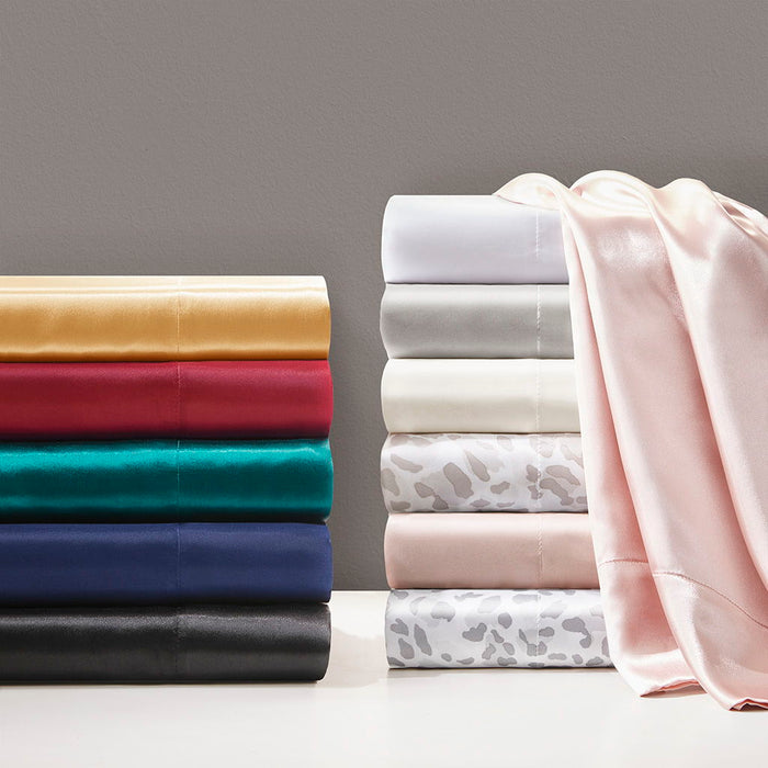 Satin - Luxury 2 Piece Pillowcases - Taupe Leopard - Simple Home Plus