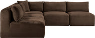 Shaggy - 5 Piece Modular Corner Armless Sectional - Simple Home Plus