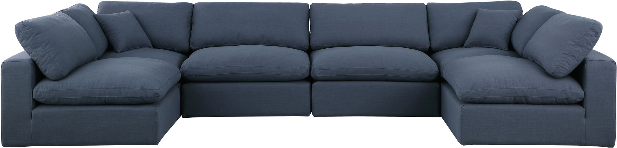Comfy - 6 Piece Linen Modular Armless Sectional - Simple Home Plus