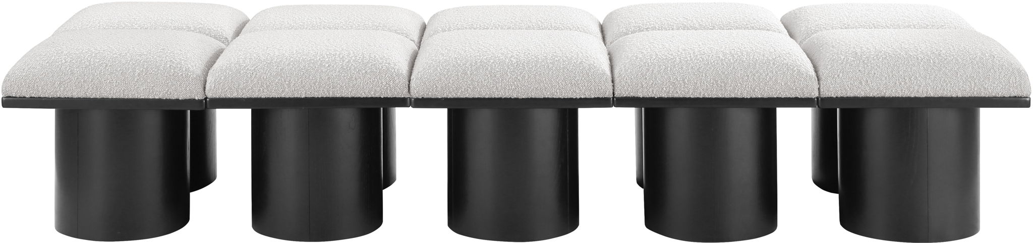 Pavilion - 10 Piece Modular Bench With Black Base - Simple Home Plus