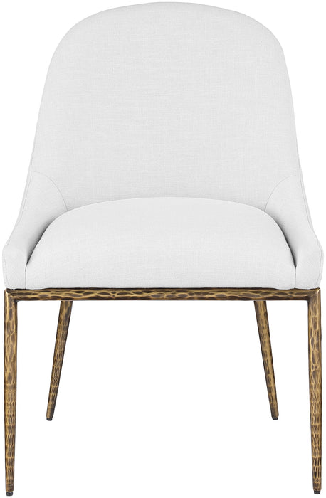 Ferro - Upholstered Dining Side Chair With Brushed Gold Legs - Simple Home Plus