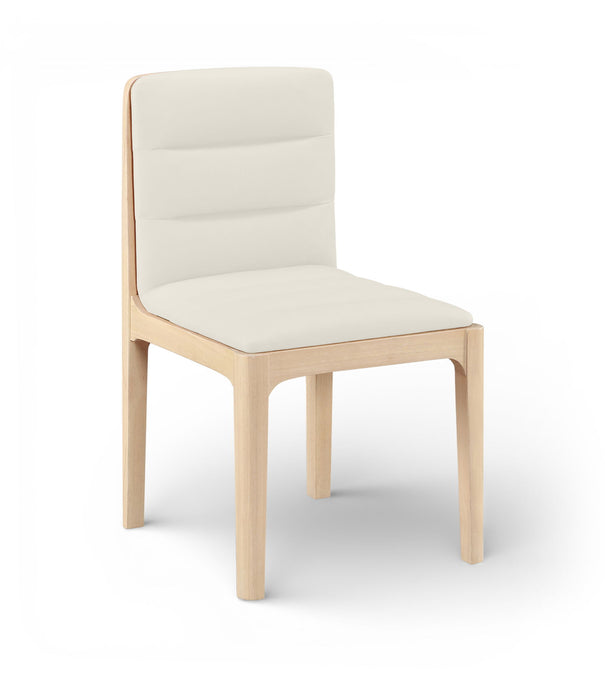 Ellis - Vegan Leather Upholstered Dining Chair (Set of 2) - Natural Base - Simple Home Plus