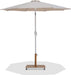 Fiji - Aluminum Patio Umbrella With Square Teak And White Base - Simple Home Plus