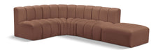 Arc - Faux Leather 5 Piece Corner Modular Sofa - Simple Home Plus