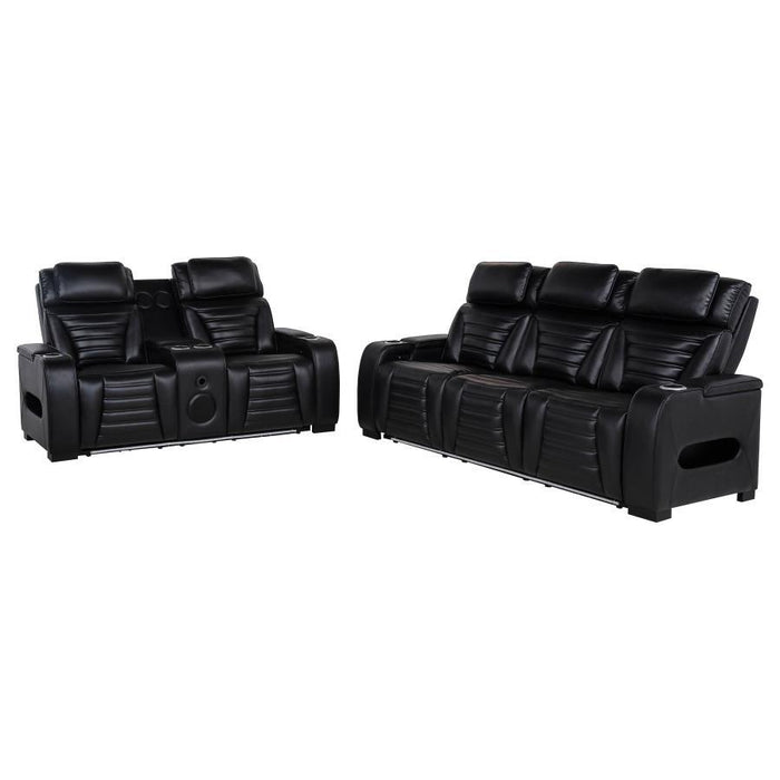 Zuma - Faux Leather Dual Power LED Sofa Set - Simple Home Plus