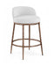 Ferro - Upholstered Counter Stool With Brushed Bronze Base - Simple Home Plus