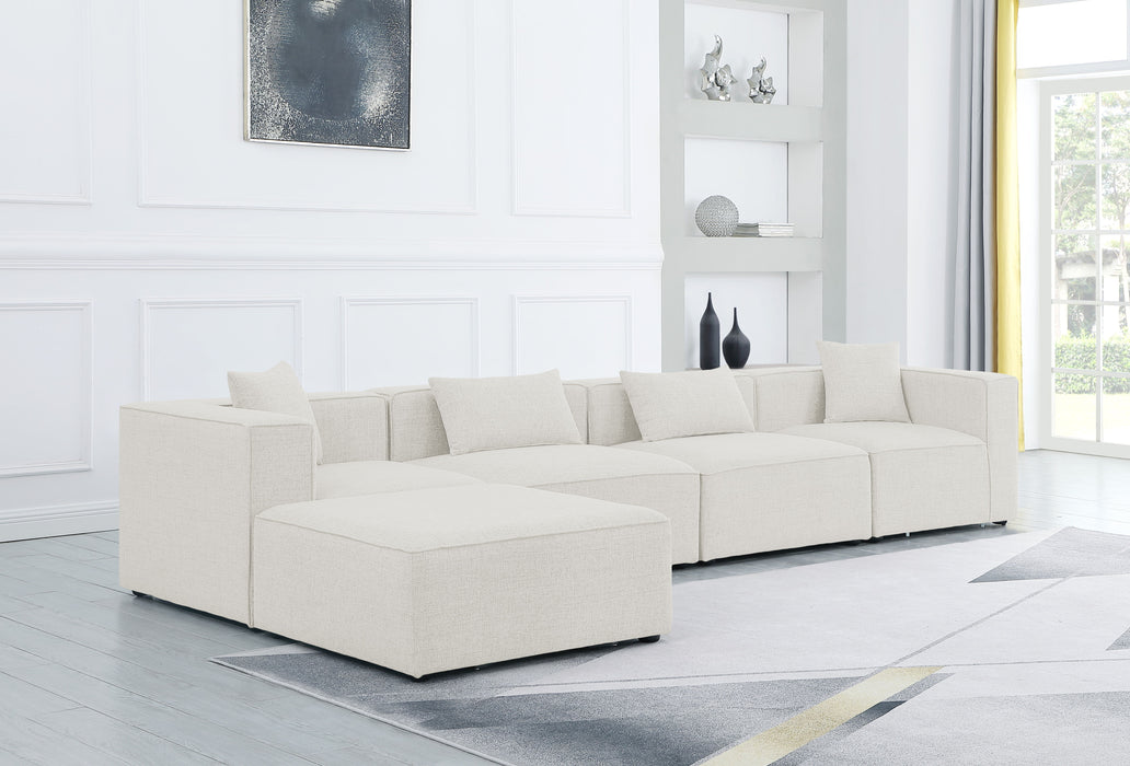 Cube - Linen 5 Piece Modular Sectional With Chaise - Simple Home Plus