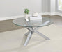 Kenzie - Round Tempered Glass Top Table - Simple Home Plus