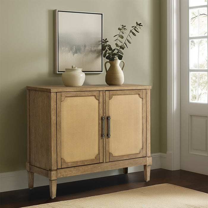 Salina - Woven Cane Accent Cabinet - Toasted Almond - Simple Home Plus