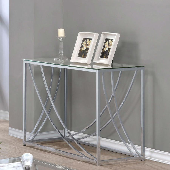 Lille - Glass Top Entryway Sofa Console Table Accents - Simple Home Plus