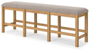 Havonplane - Brown - XL Counter Height Upholstered Dining Bench - Simple Home Plus