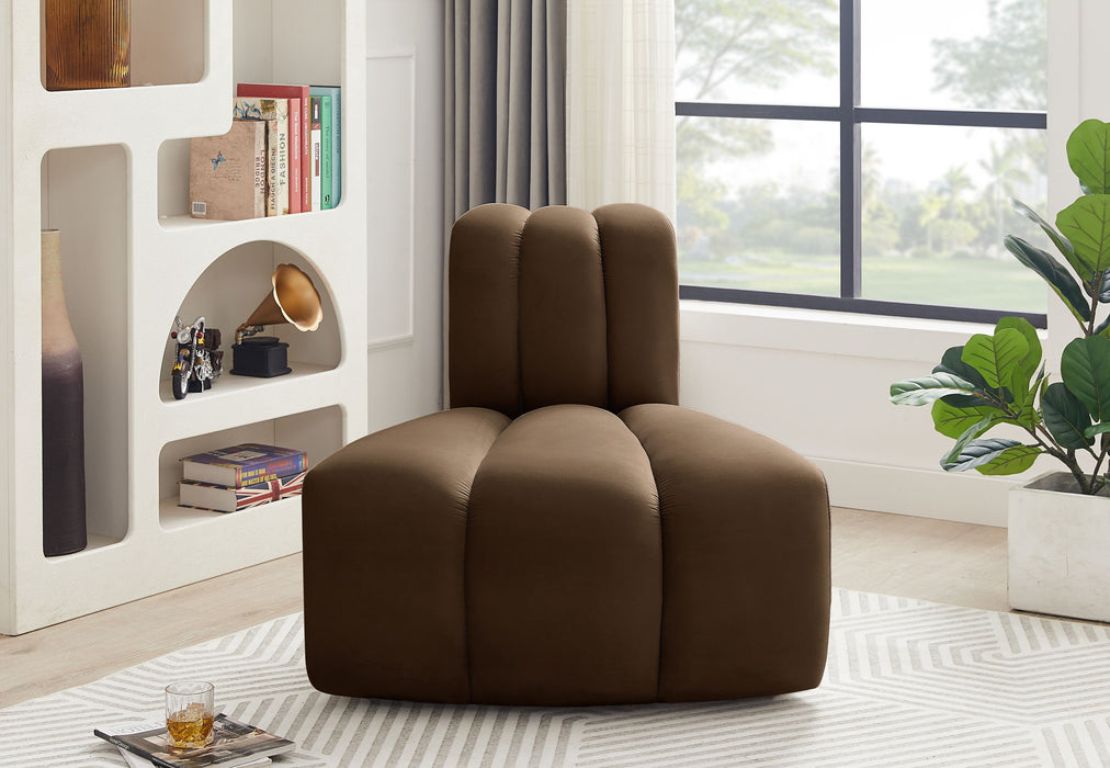Arc - Velvet Reverse Corner Chair - Simple Home Plus