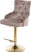 Claude - Adjustable Stool Gold Swivel with Gold Base - Simple Home Plus