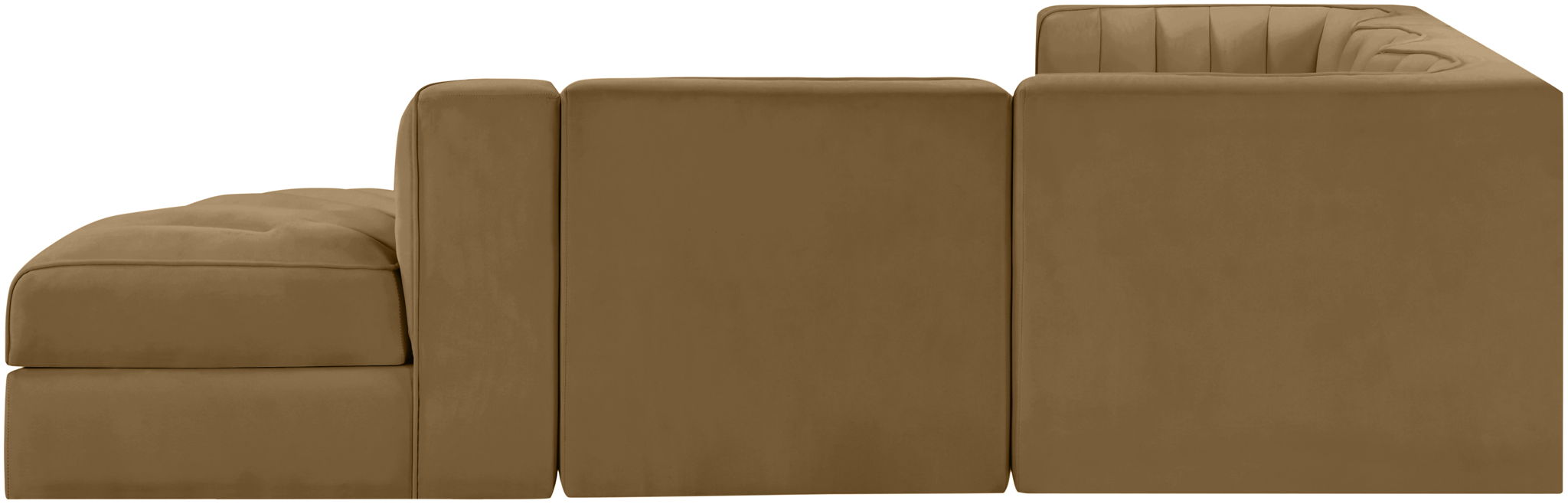 Rummi - Velvet Performance Fabric Upholstered 5 Piece Modular Sectional - Simple Home Plus