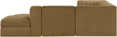 Rummi - Velvet Performance Fabric Upholstered 5 Piece Modular Sectional - Simple Home Plus