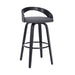 Sonia - 26" Counter Height Swivel Bar Stool - Black Wood - Simple Home Plus
