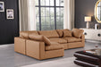 Comfy - 4 Piece Faux Leather Modular Armless Sectional - Simple Home Plus
