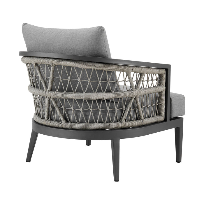 Zella - Outdoor Patio Armchair - Light Gray / Earl Gray - Simple Home Plus