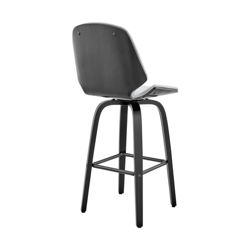Arabela - 26" Swivel Bar Stool - Gray / Black - Simple Home Plus