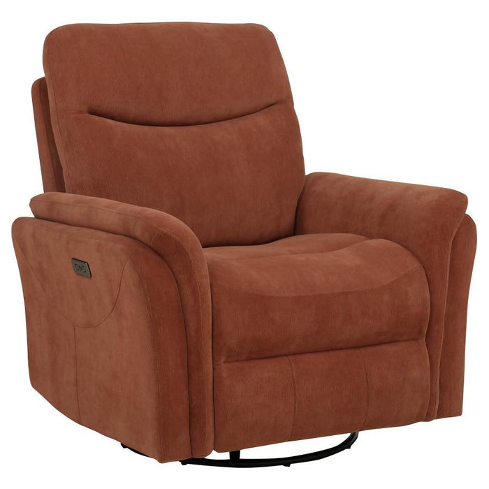 Adler - Upholstered Power Swivel Glider Recliner - Simple Home Plus