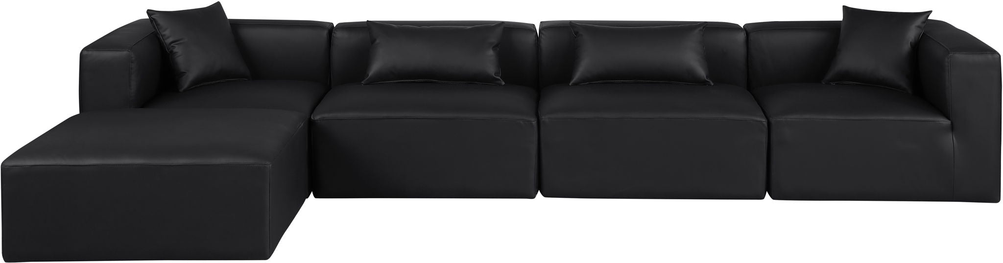 Cube - 5 Piece Modular Sectional With Chaise - Simple Home Plus