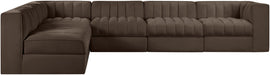 Rummi - Velvet Performance Fabric Upholstered 6 Piece Modular Sectional - Simple Home Plus